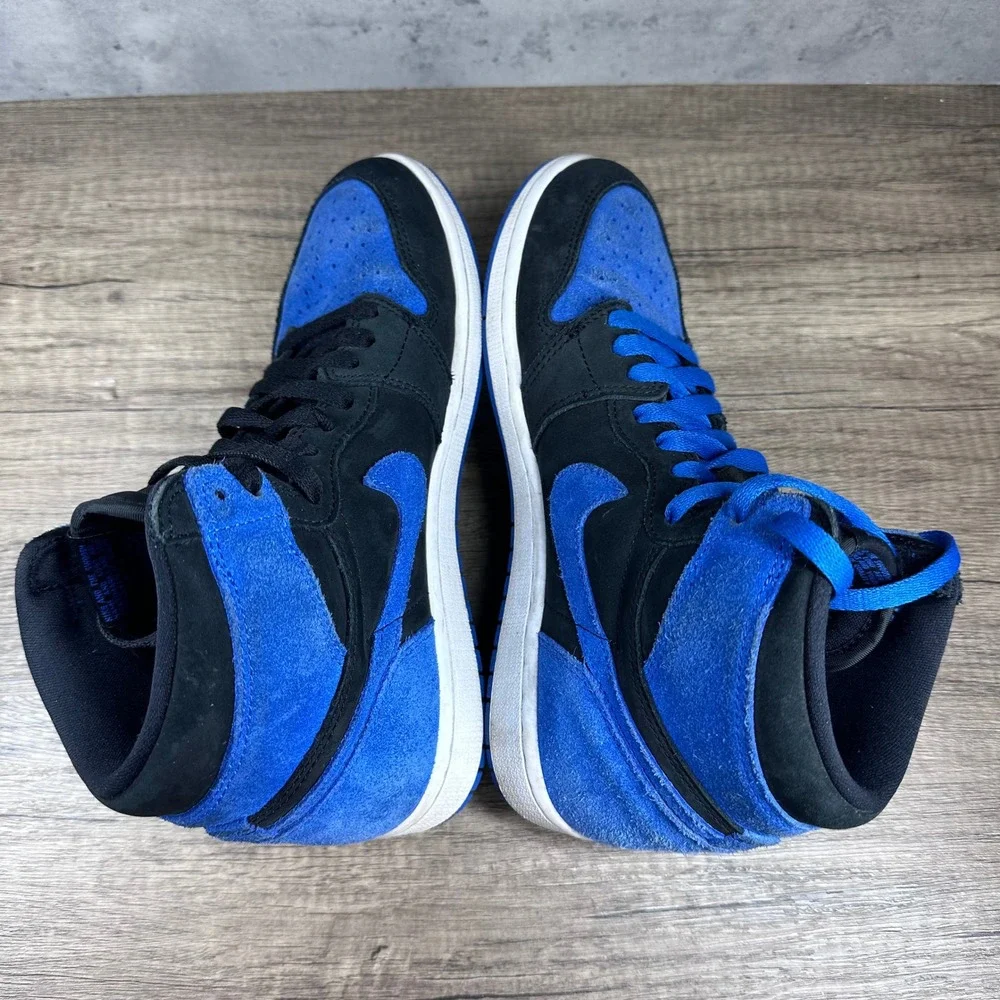 Nike~Men's~Air Jordan 1 Retro OG High Royal Reimagined Suede Sneakers~Size 8‎